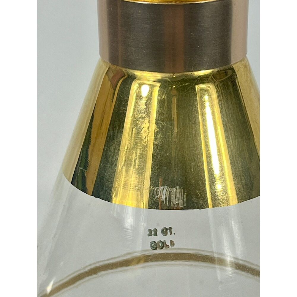 MCM Empress Glass Coffee Pot Carafe 22 KT Gold Decoration Mid Century Pitcher - Picture 7 of 8